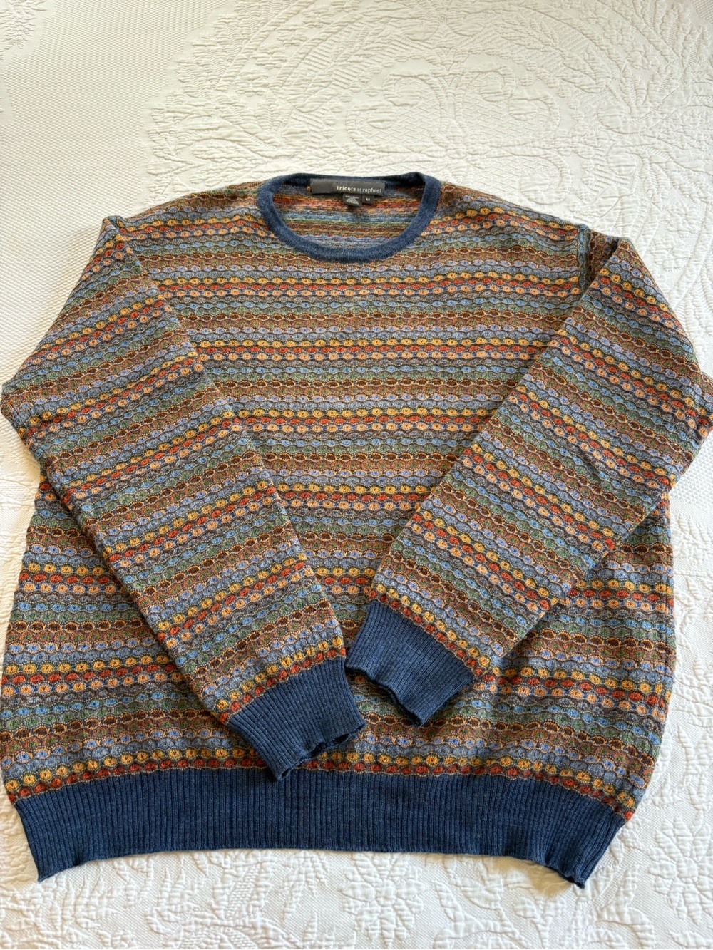Vintage Tricots St Raphael 100% wool soft sweater men’s M